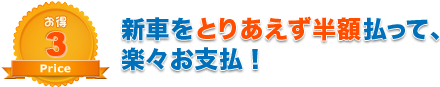とりあえず半額払って楽々お支払い